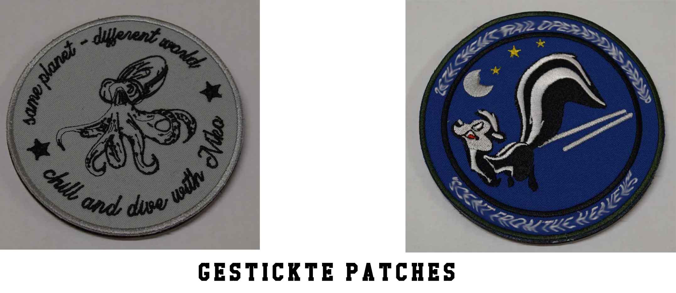 gestickte patches