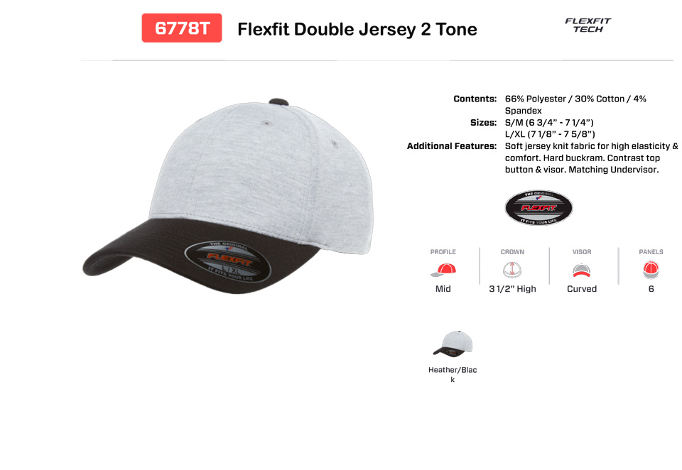 Flexfit Double Jersey 2 Tone