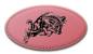 Preview: Lederpatch oval mit Magnet pink