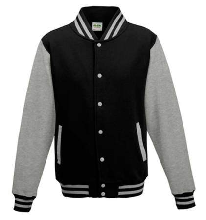 Varsity Jacket mit Applikation black grey