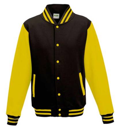 Varsity Jacket mit Applikation black yellow