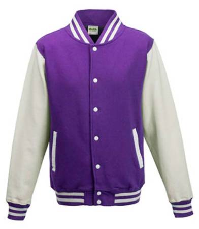 Varsity Jacket mit Applikation purple white