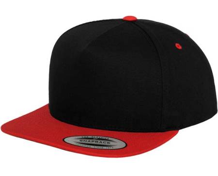 Yupoong Snapback 5 Panel black red Konny Design