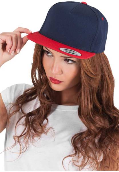 Yupoong Snap Back 5 Panel red navy