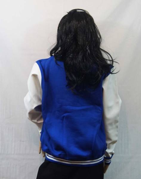 College Jacke mit Lederärmel Konny Design - Navy White College Jacke mit Lederärmel Konny Design - Navy White