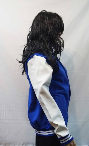 College Jacke mit Lederärmel Konny Design - Navy White College Jacke mit Lederärmel Konny Design - Navy White