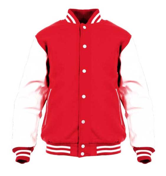 College Jacke mit Lederärmel Konny Design - Navy White College Jacke mit Lederärmel Konny Design - Navy White