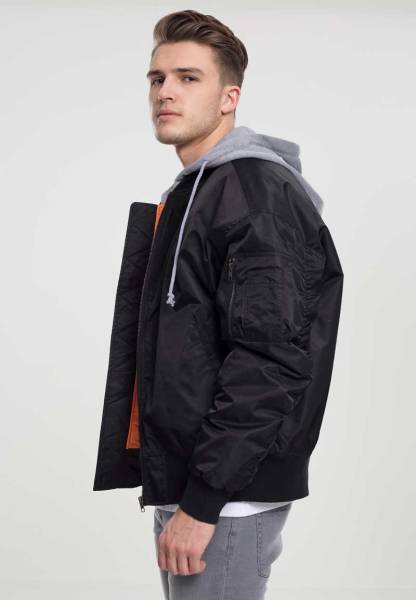 Hooded Oversized Bomber Jacket Hooded Oversized Bomber Jacket