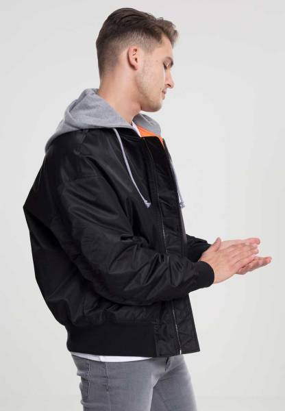 Hooded Oversized Bomber Jacket Hooded Oversized Bomber Jacket