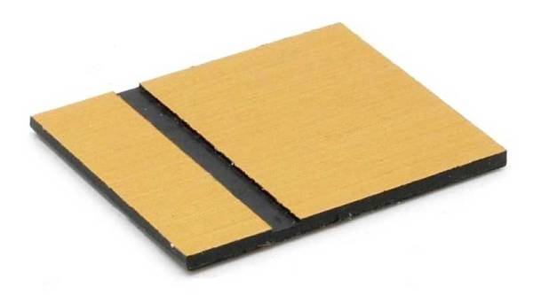 Kunststoff Schild Gold Schwarz
