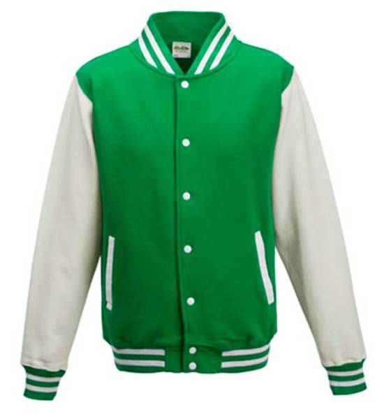 Varsity Jacket mit Applikation green white
