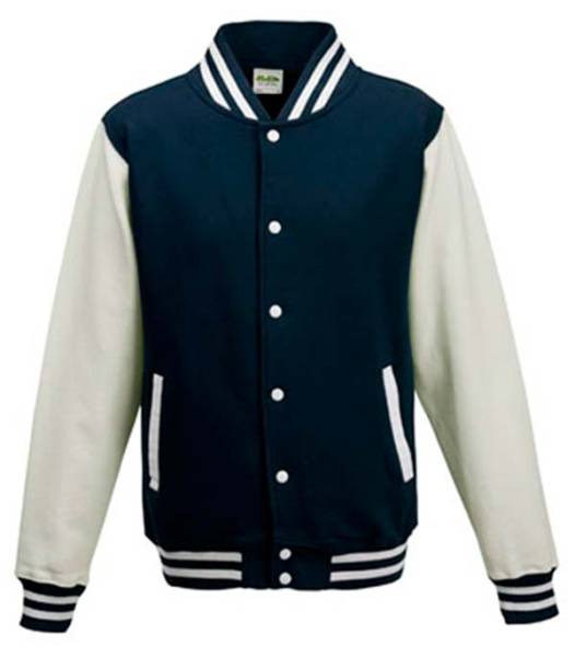Varsity Jacket mit Applikation navy white