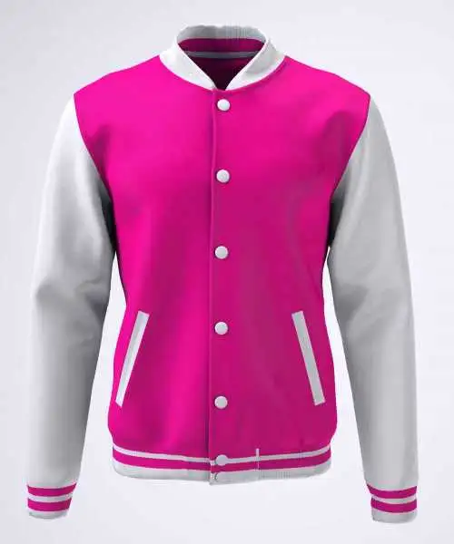 College Jacke mit Kapuze Konny Design pink College Jacke mit Kapuze Konny Design pink