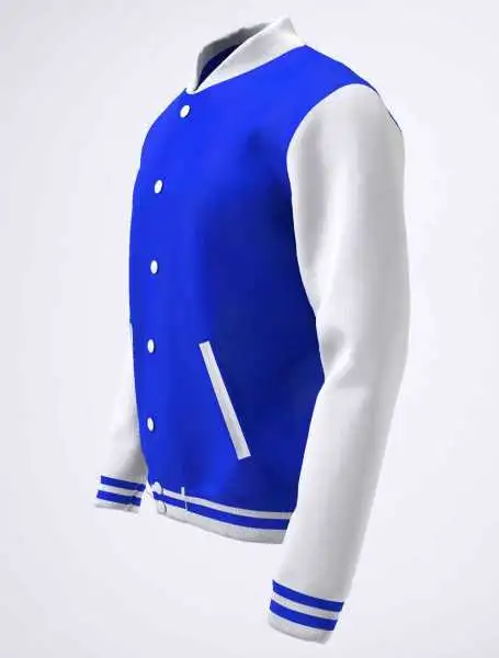 College Jacke mit Lederärmel Konny Design royal College Jacke mit Lederärmel Konny Design royal